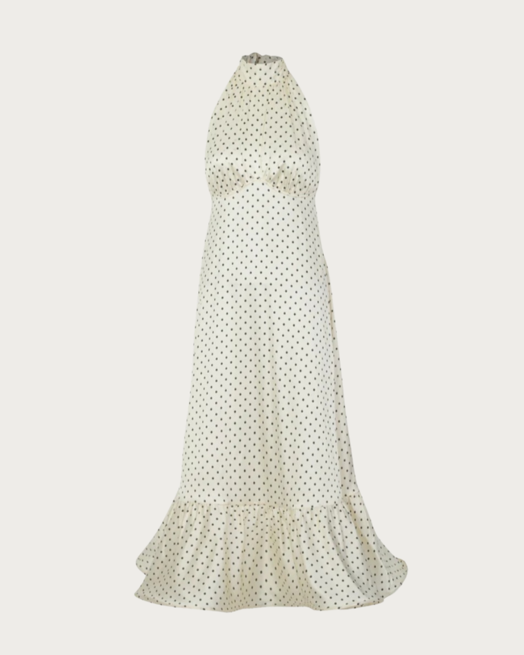 Midikjole med polkaprikker