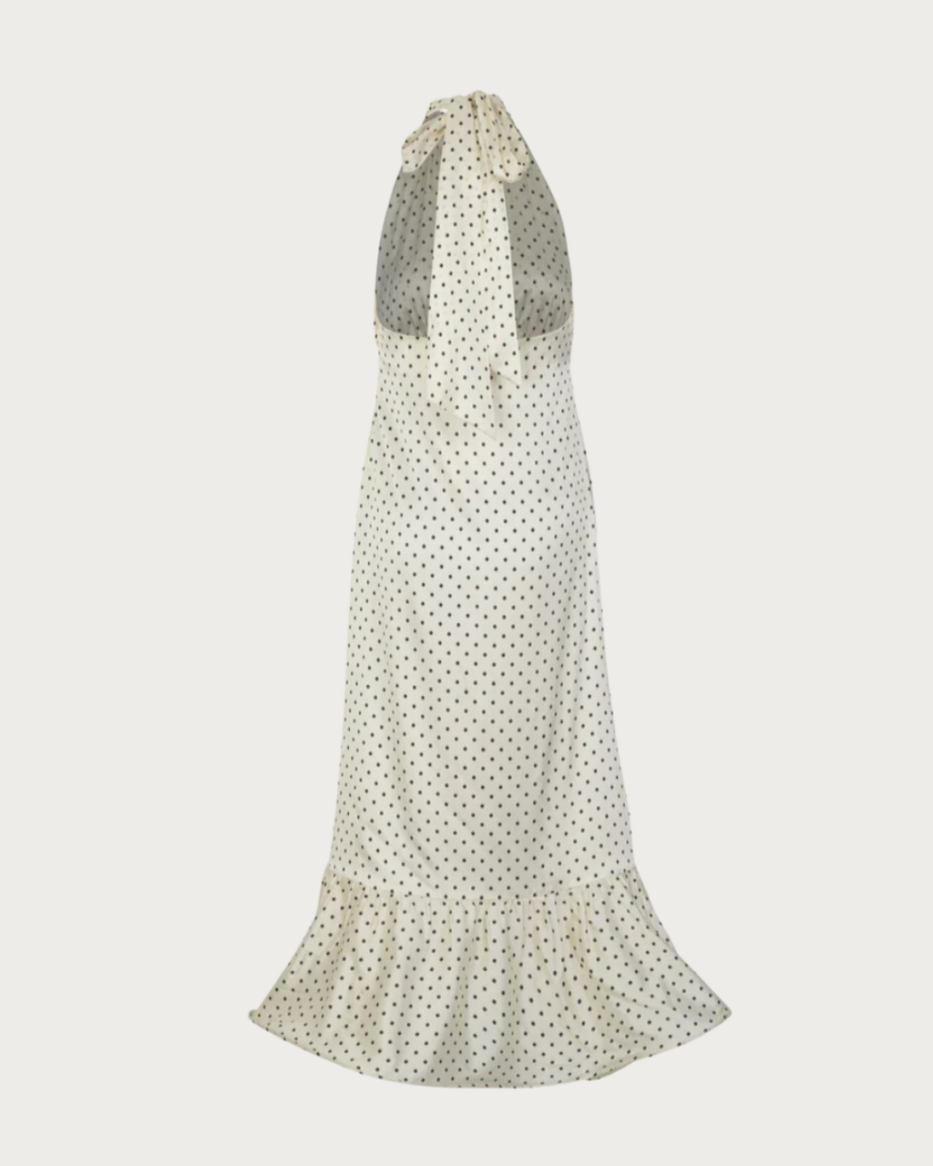 Midikjole med polkaprikker