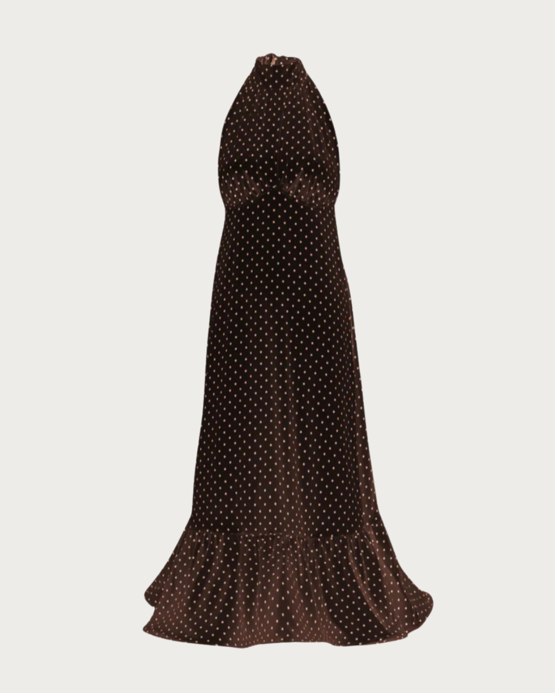 Midikjole med polkaprikker